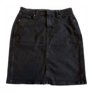 Old Navy Denim Black Distressed Women’s Skirt NWOT size 10